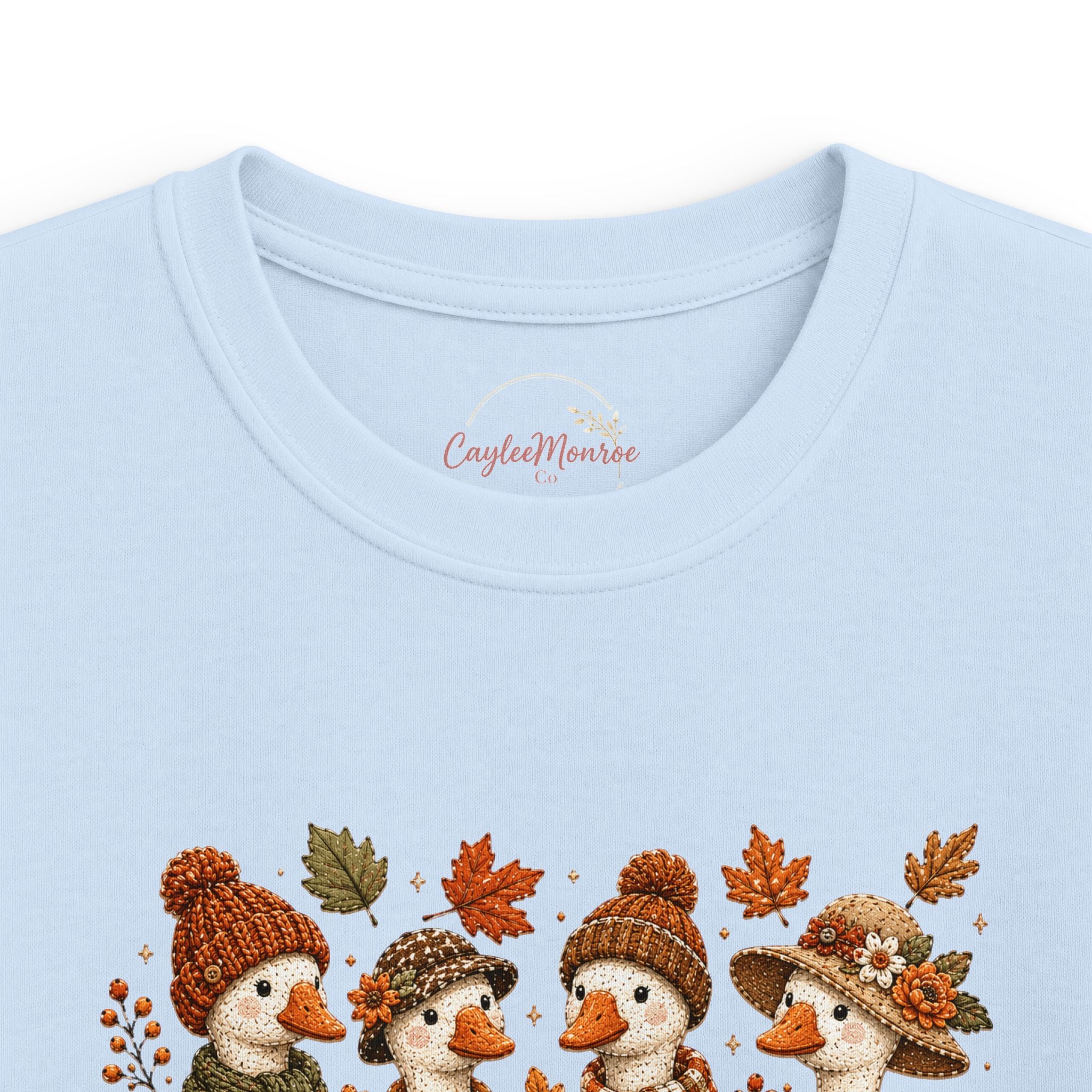 Kids Tee — 'Just a Fall Goose' Cute Fall Geese Graphic Shirt