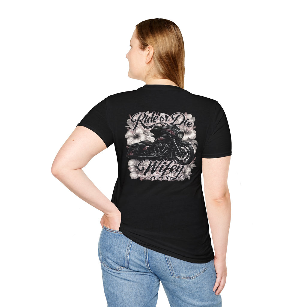 Ride or die wifey motorcycle T-Shirt