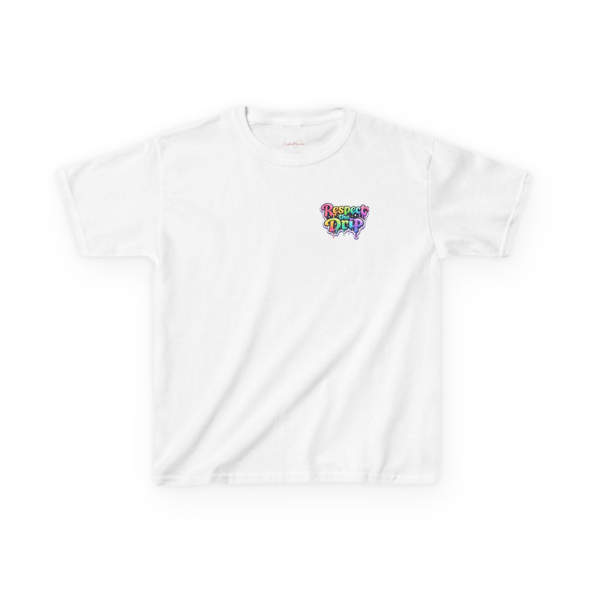 Kids Tee — Rainbow Drip Ice Cream Skull Graphic