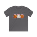 Kids Halloween Tee — Cute Ghost & Jack-o'-Lantern Pumpkins