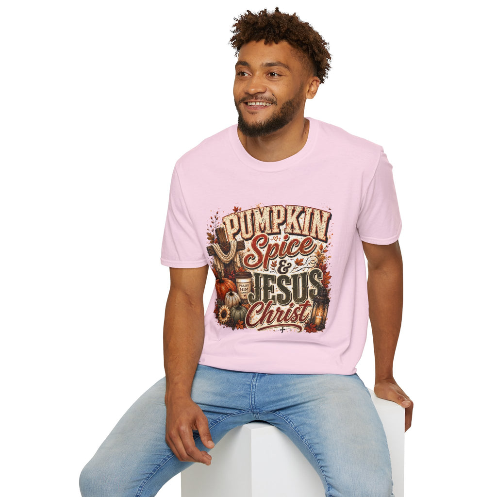 Pumpkin Spice & Jesus Christ T‑Shirt — Fall Faith Graphic Tee