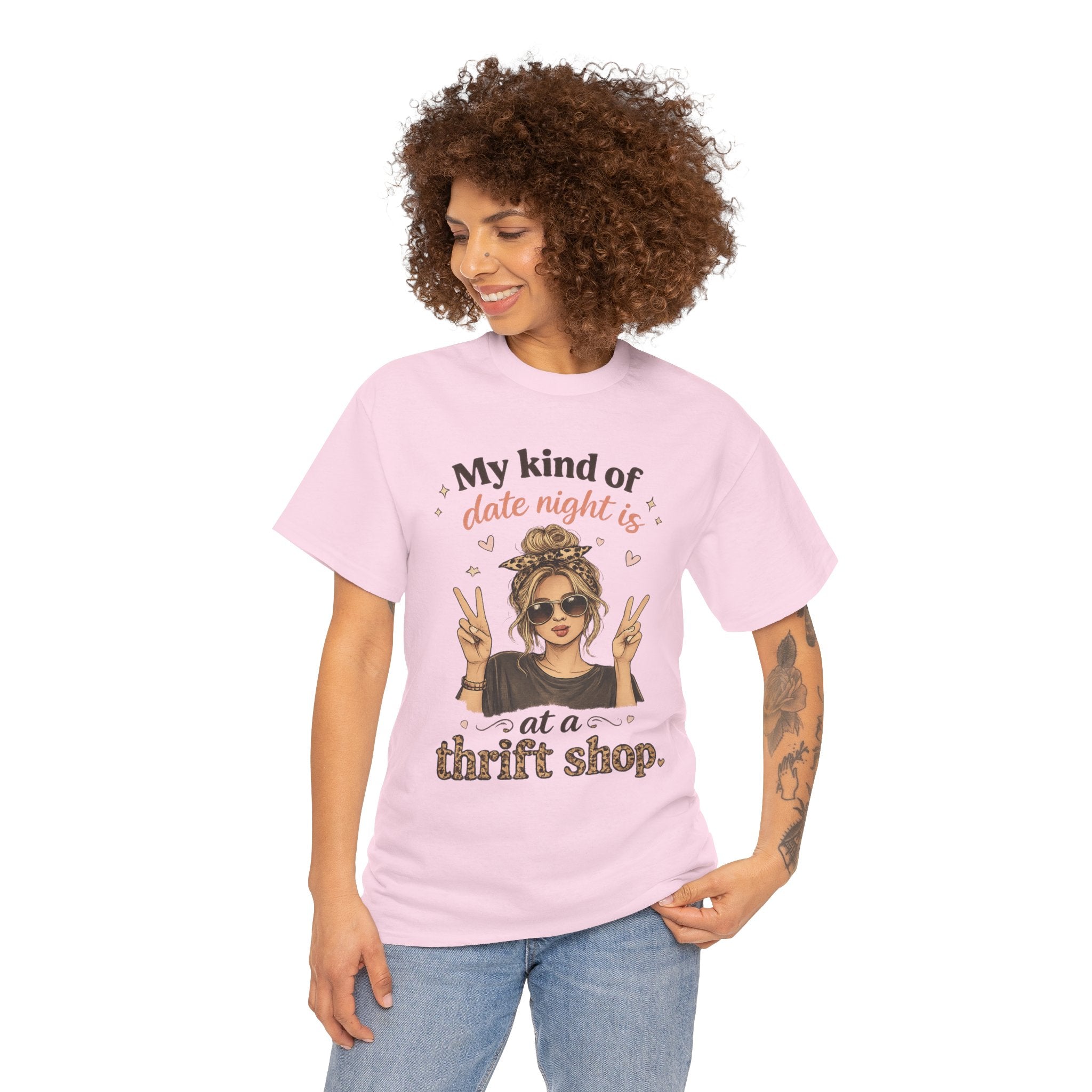 Thrift Shop Date Night T‑Shirt – "My Kind of Date Night Is at a Thrift Shop" Graphic Tee