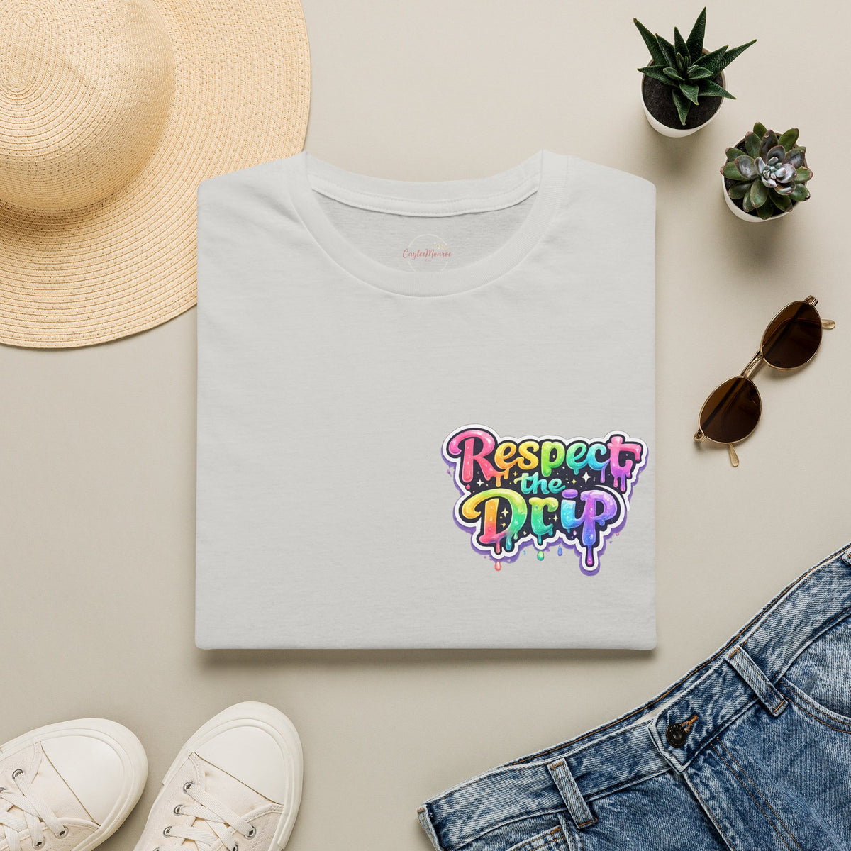 Respect the Drip T-Shirt — Colorful Retro Drip Graphic Tee