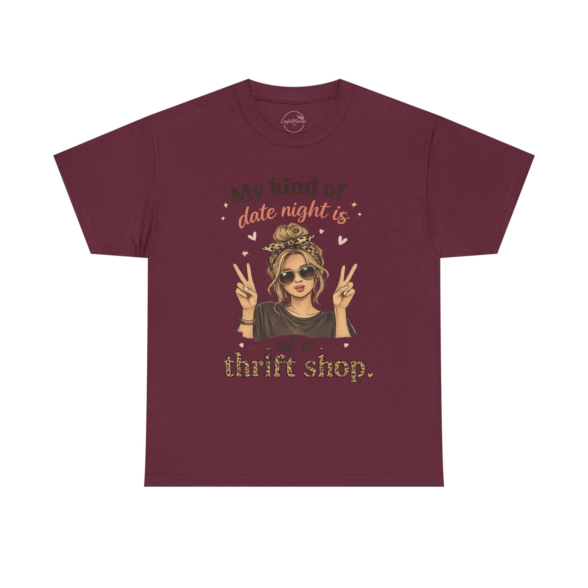 Thrift Shop Date Night T‑Shirt – "My Kind of Date Night Is at a Thrift Shop" Graphic Tee