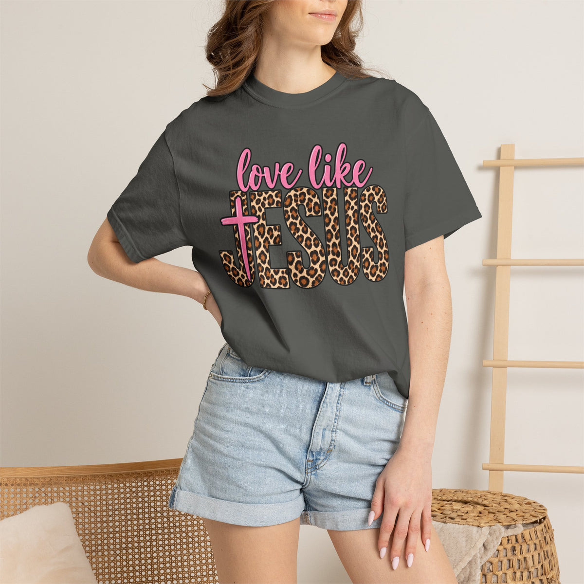 Love Like Jesus Leopard Print T-Shirt