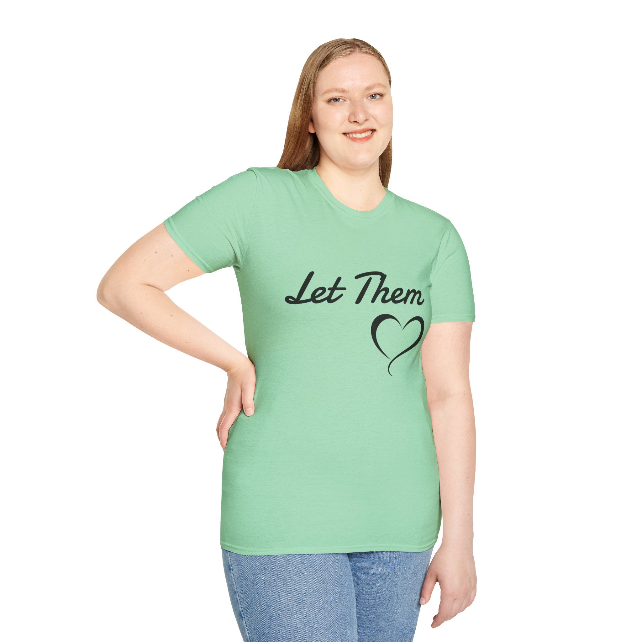 Let Them Heart T-Shirt — Inspirational Script Tee with Heart