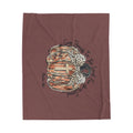 Thankful Pumpkin Velveteen Plush Blanket
