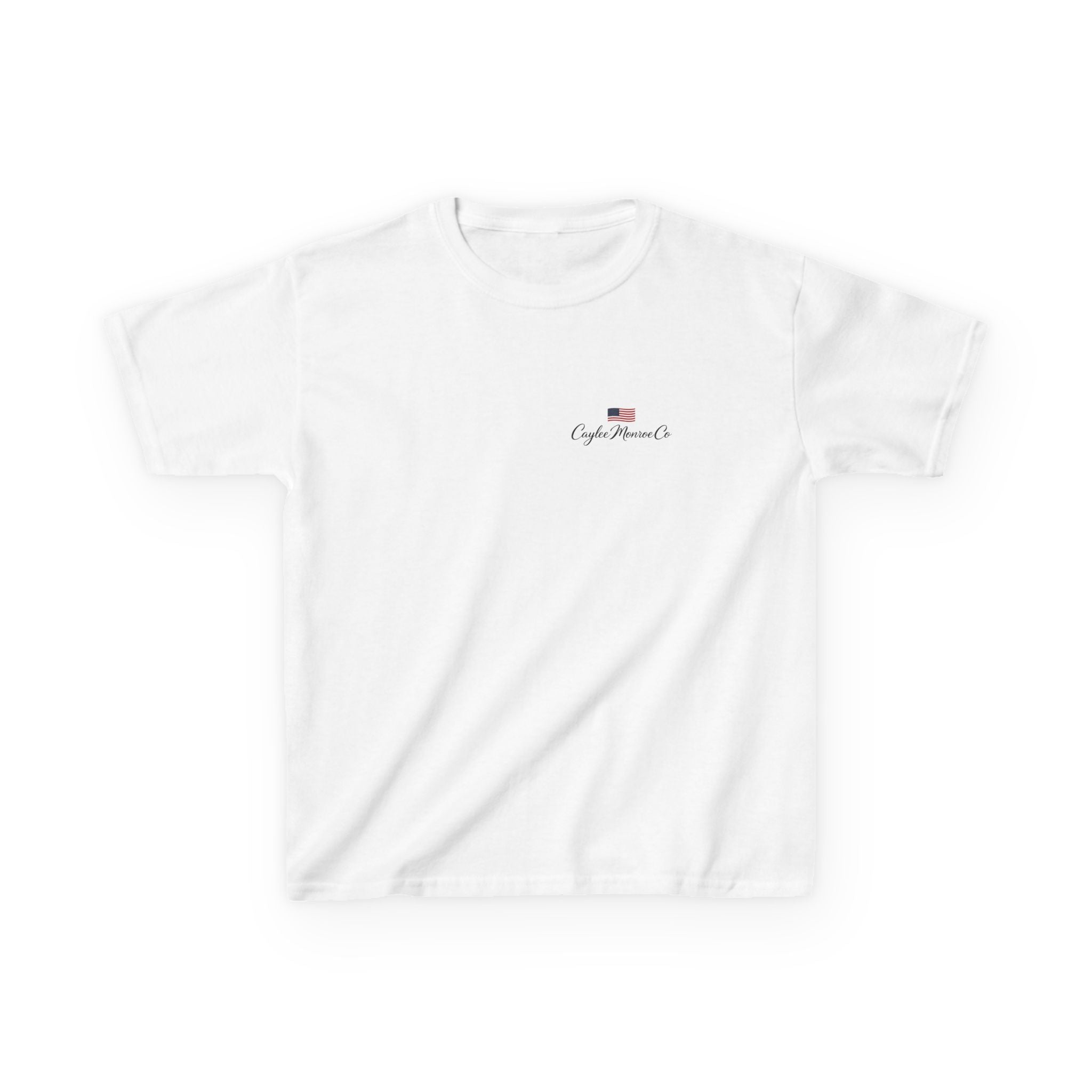 Kids T-Shirt — Patriotic Golden Doodle with American Flag (4th of July, Memorial Day)