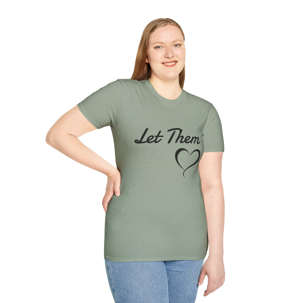 Let Them Heart T-Shirt — Inspirational Script Tee with Heart