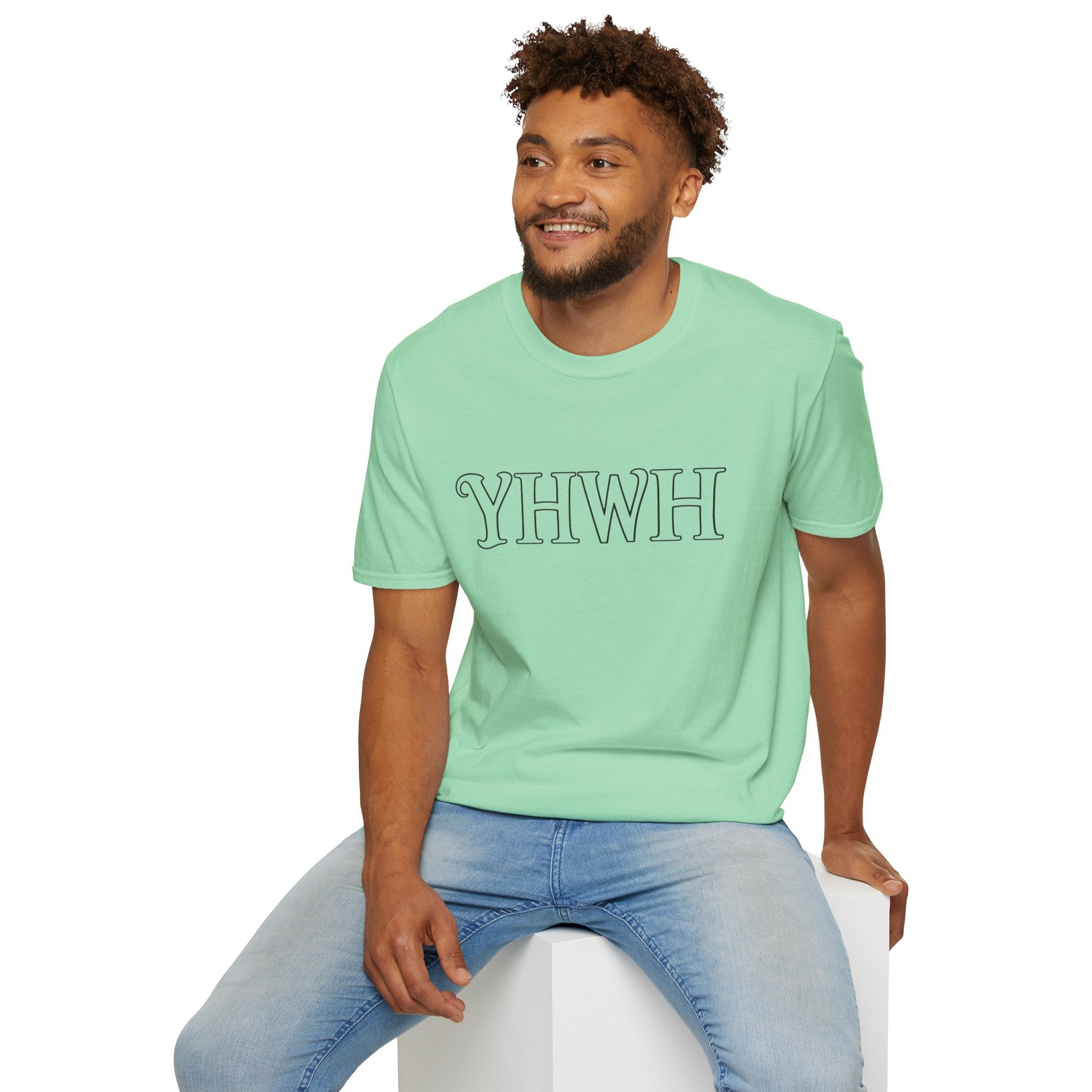 YHWH Script Tee - Minimal Christian Faith T-Shirt