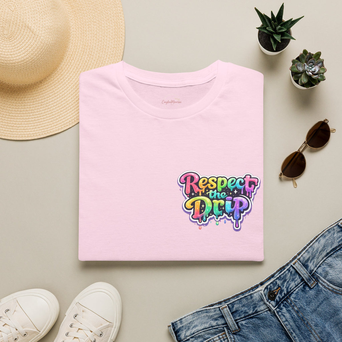 Respect the Drip T-Shirt — Colorful Retro Drip Graphic Tee
