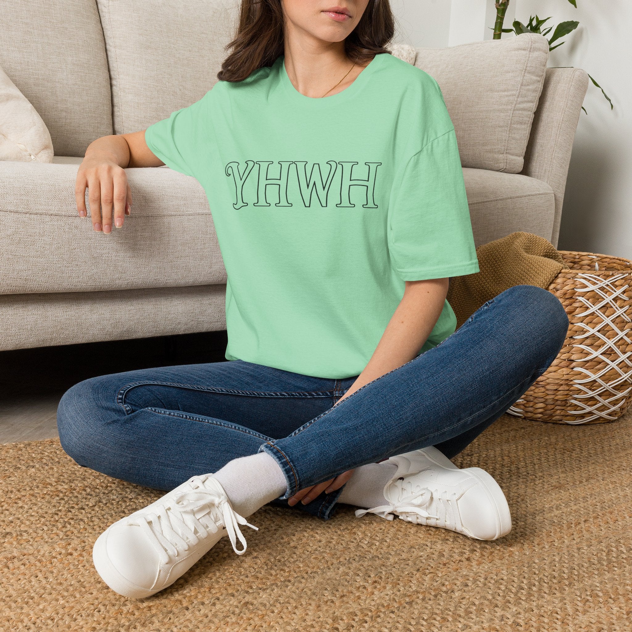YHWH Script Tee - Minimal Christian Faith T-Shirt
