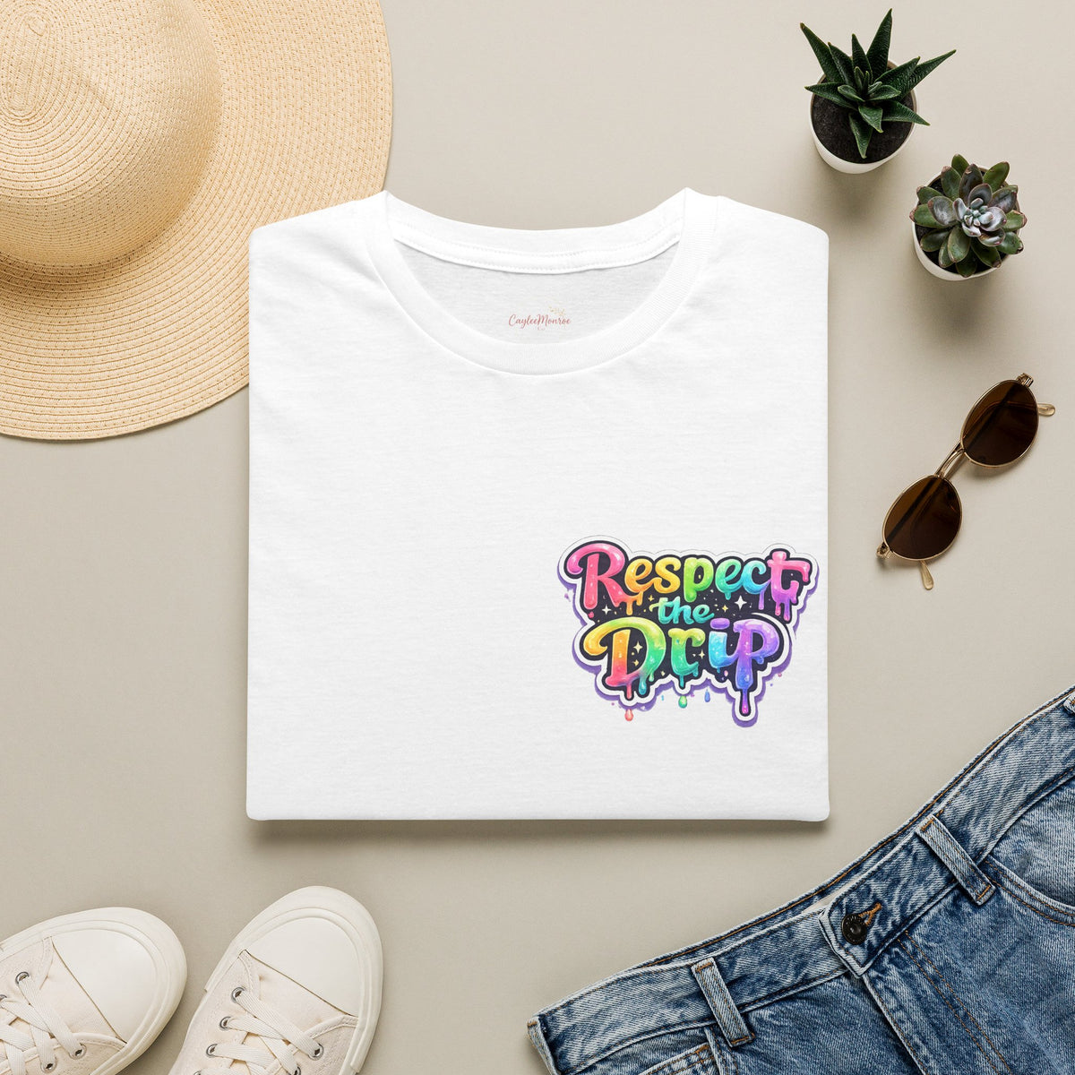 Respect the Drip T-Shirt — Colorful Retro Drip Graphic Tee