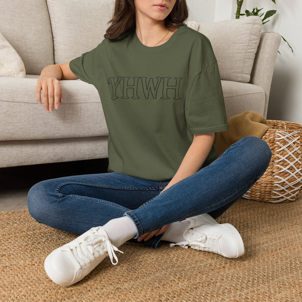 YHWH Script Tee - Minimal Christian Faith T-Shirt