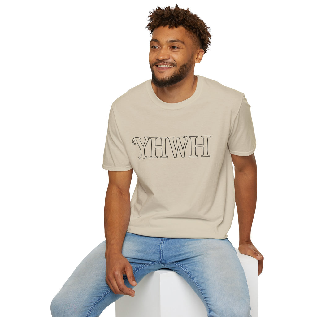 YHWH Script Tee - Minimal Christian Faith T-Shirt