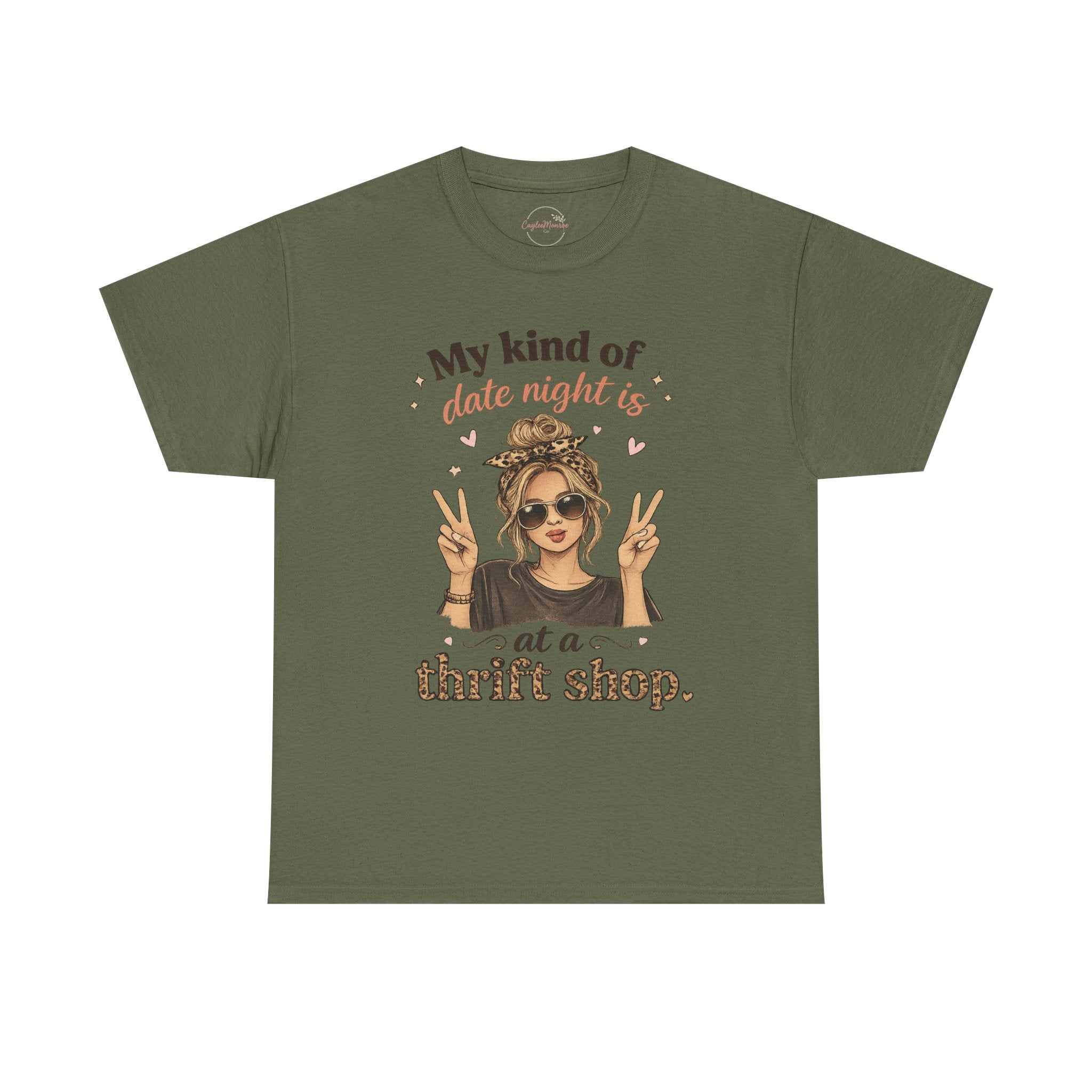 Thrift Shop Date Night T‑Shirt – "My Kind of Date Night Is at a Thrift Shop" Graphic Tee