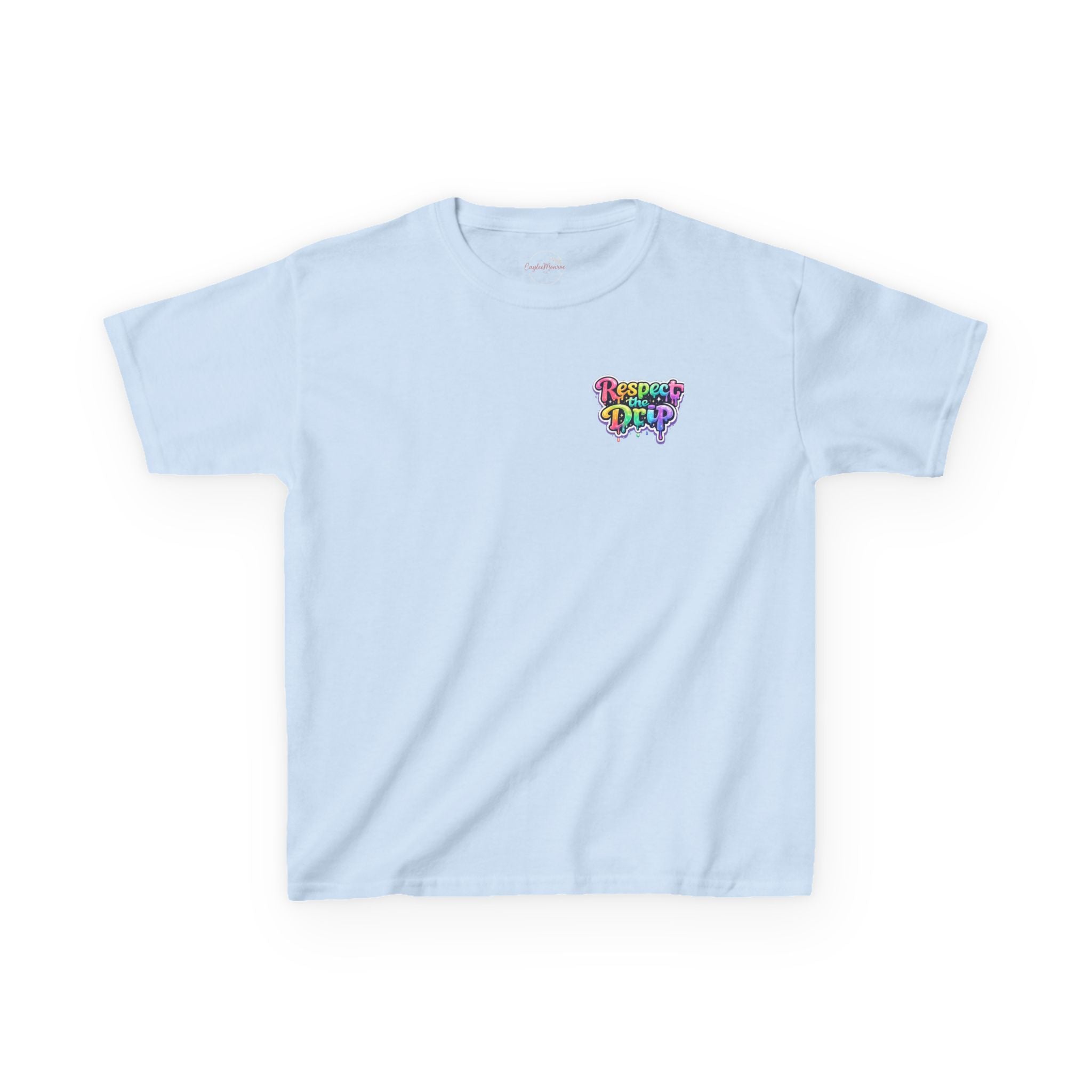 Kids Tee — Rainbow Drip Ice Cream Skull Graphic