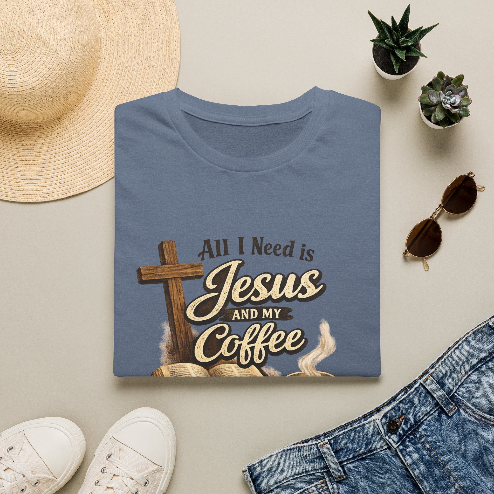 Jesus and My Coffee T-Shirt — Faith & Coffee Graphic Tee