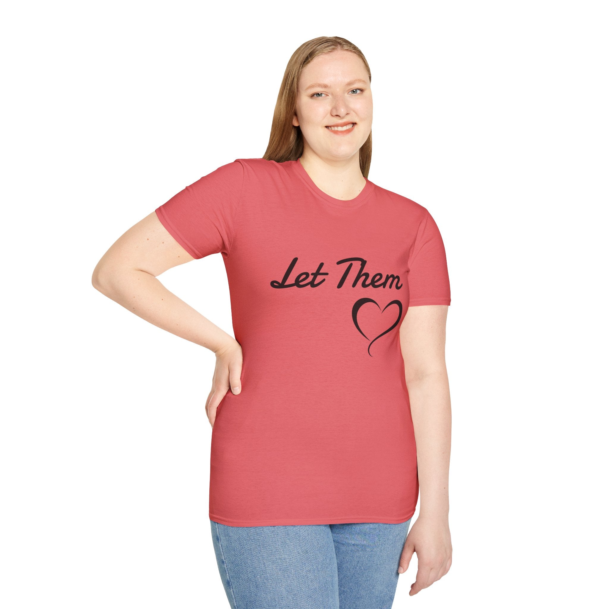 Let Them Heart T-Shirt — Inspirational Script Tee with Heart