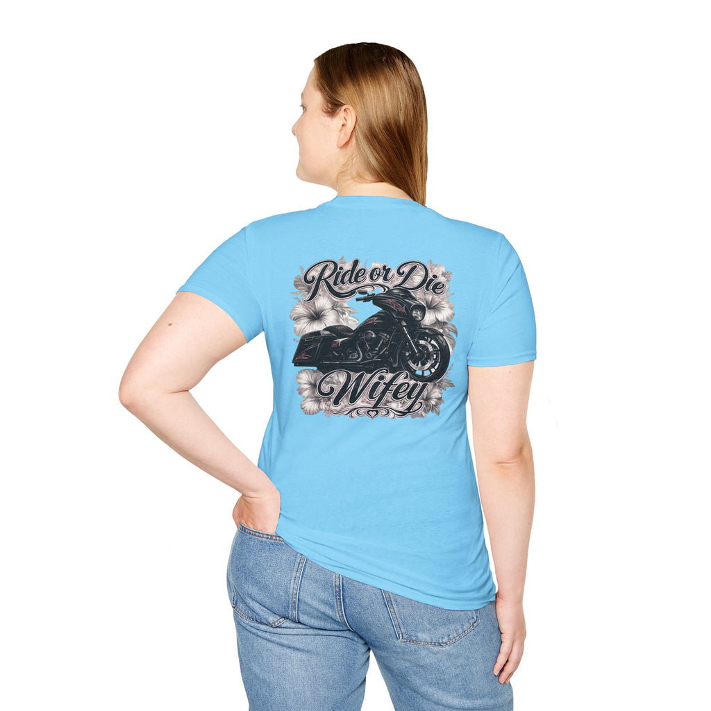 Ride or die wifey motorcycle T-Shirt