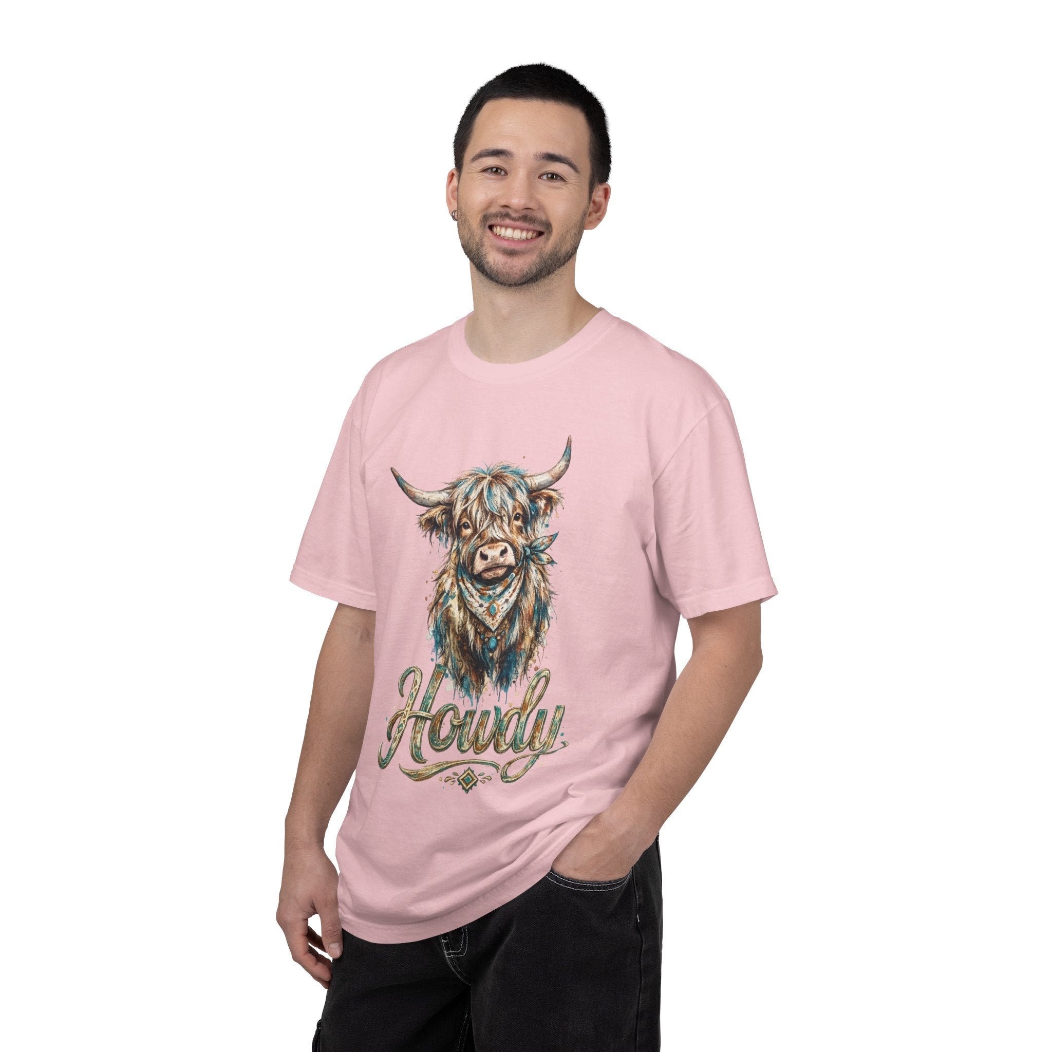 Howdy Highland Cow T-Shirt — Rustic Western Cow Graphic Tee