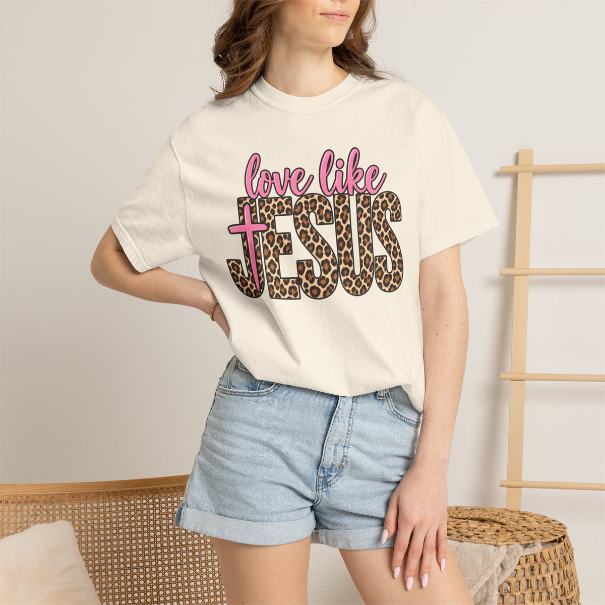 Love Like Jesus Leopard Print T-Shirt