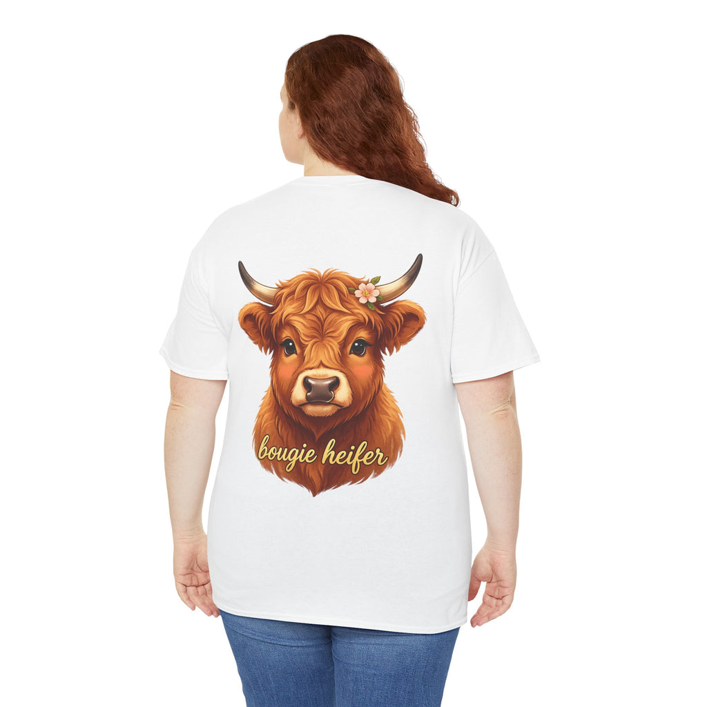 Bougie Heifer Tee — Cute Cow Graphic Cotton T-Shirt