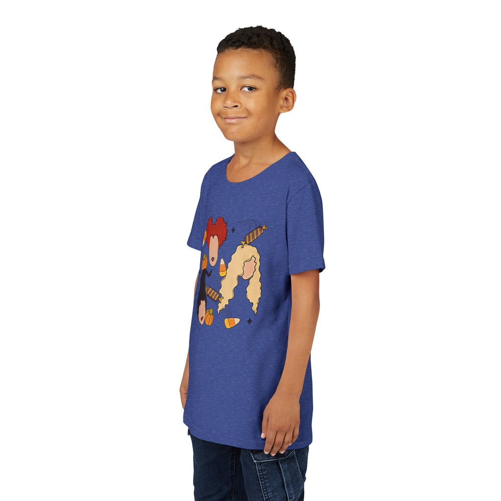 Hocus Pocus Girls Halloween Youth Tee — Sanderson Sisters Candy Corn Design