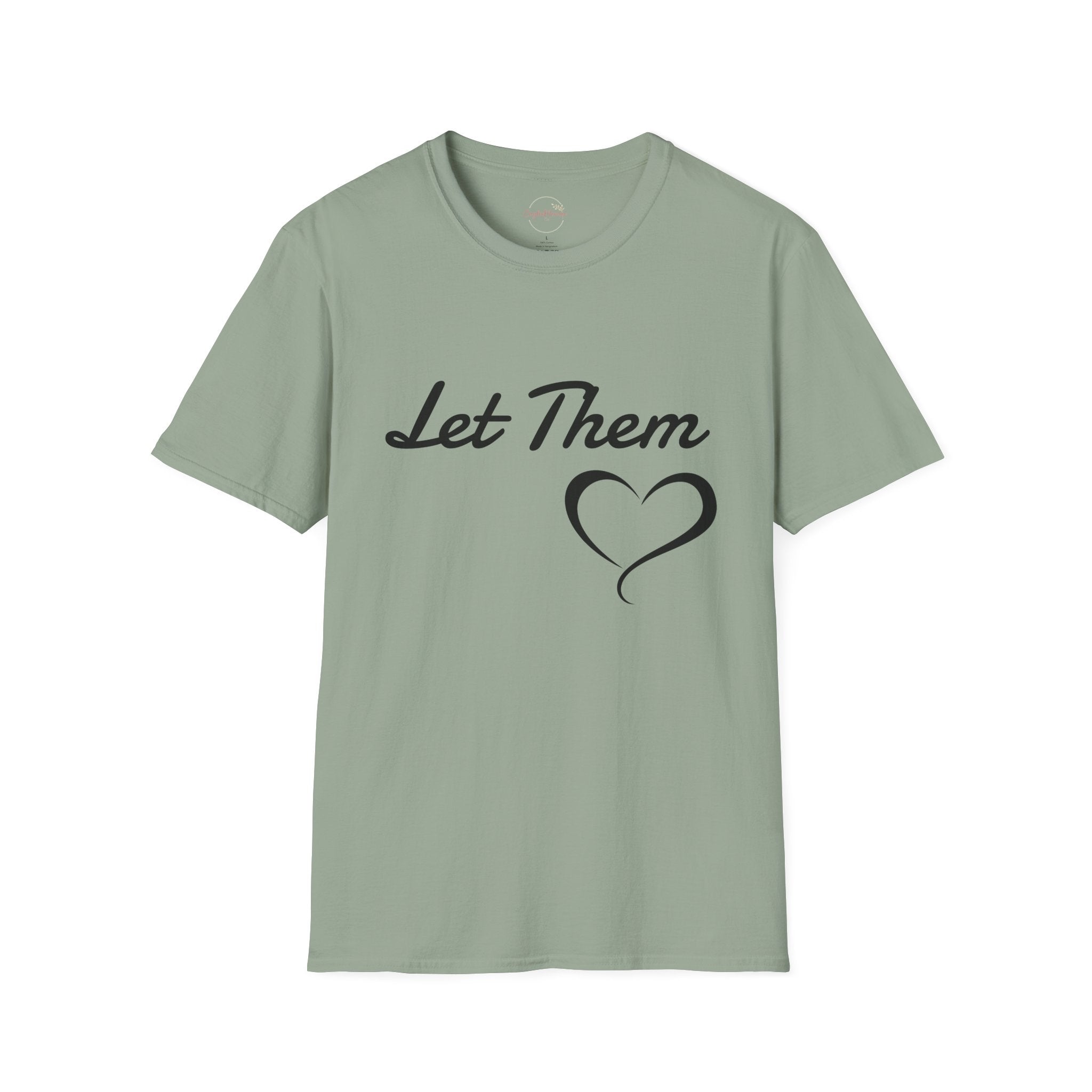 Let Them Heart T-Shirt — Inspirational Script Tee with Heart