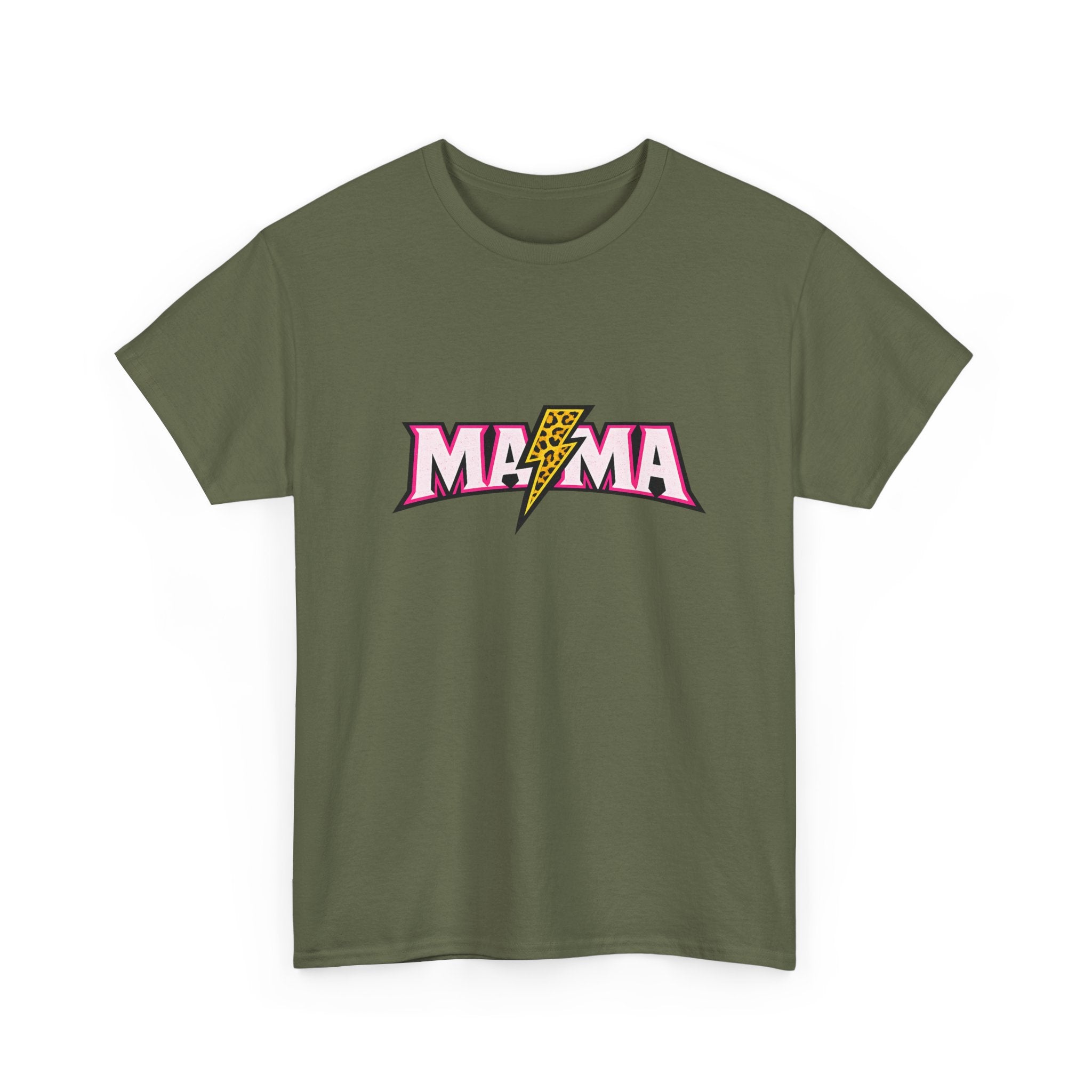 Mama Lightning Bolt Tee – Retro Rock Mom Graphic T-Shirt