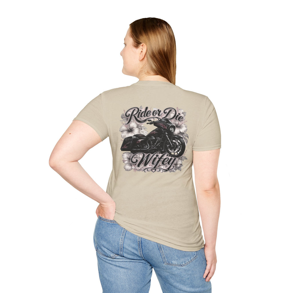 Ride or die wifey motorcycle T-Shirt