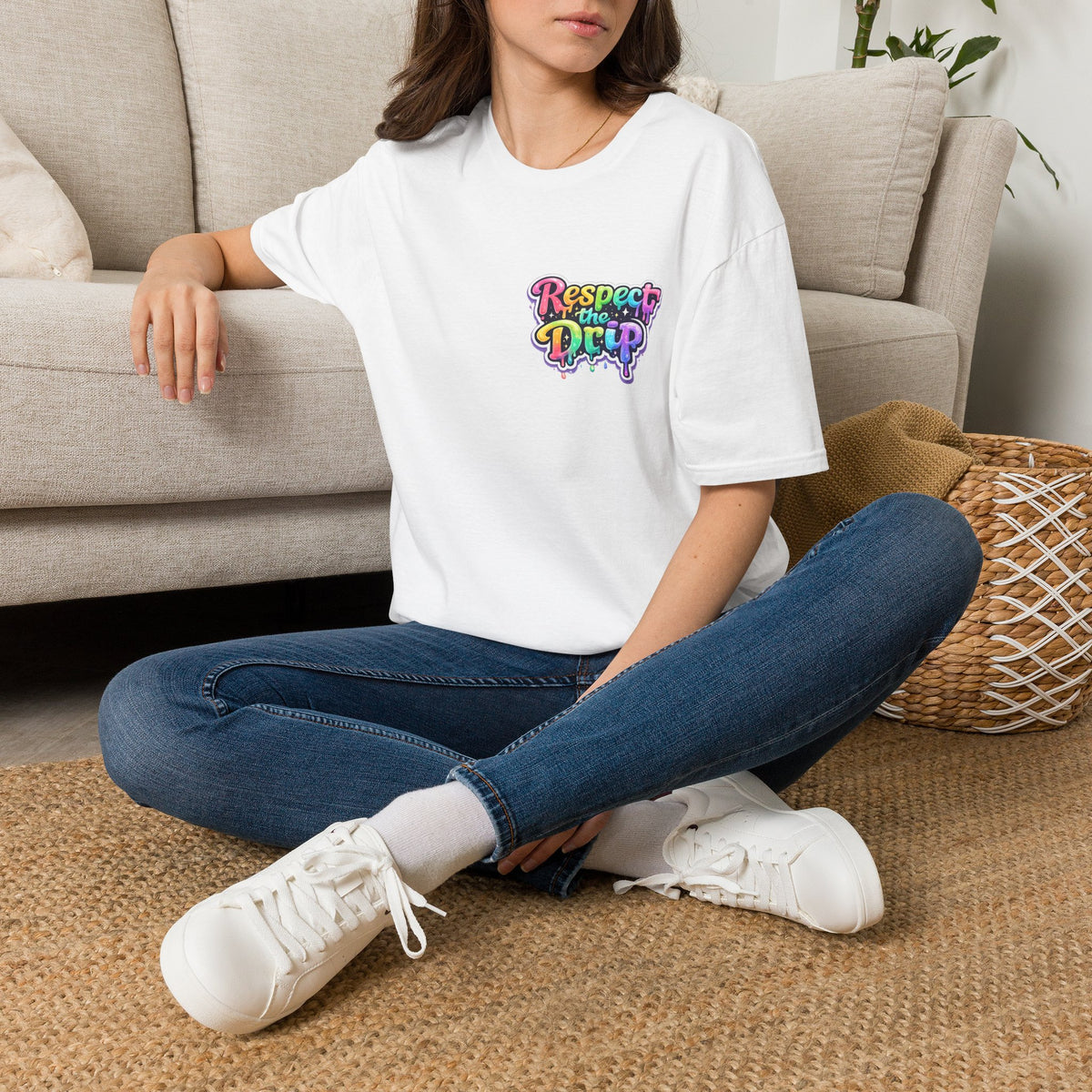 Respect the Drip T-Shirt — Colorful Retro Drip Graphic Tee