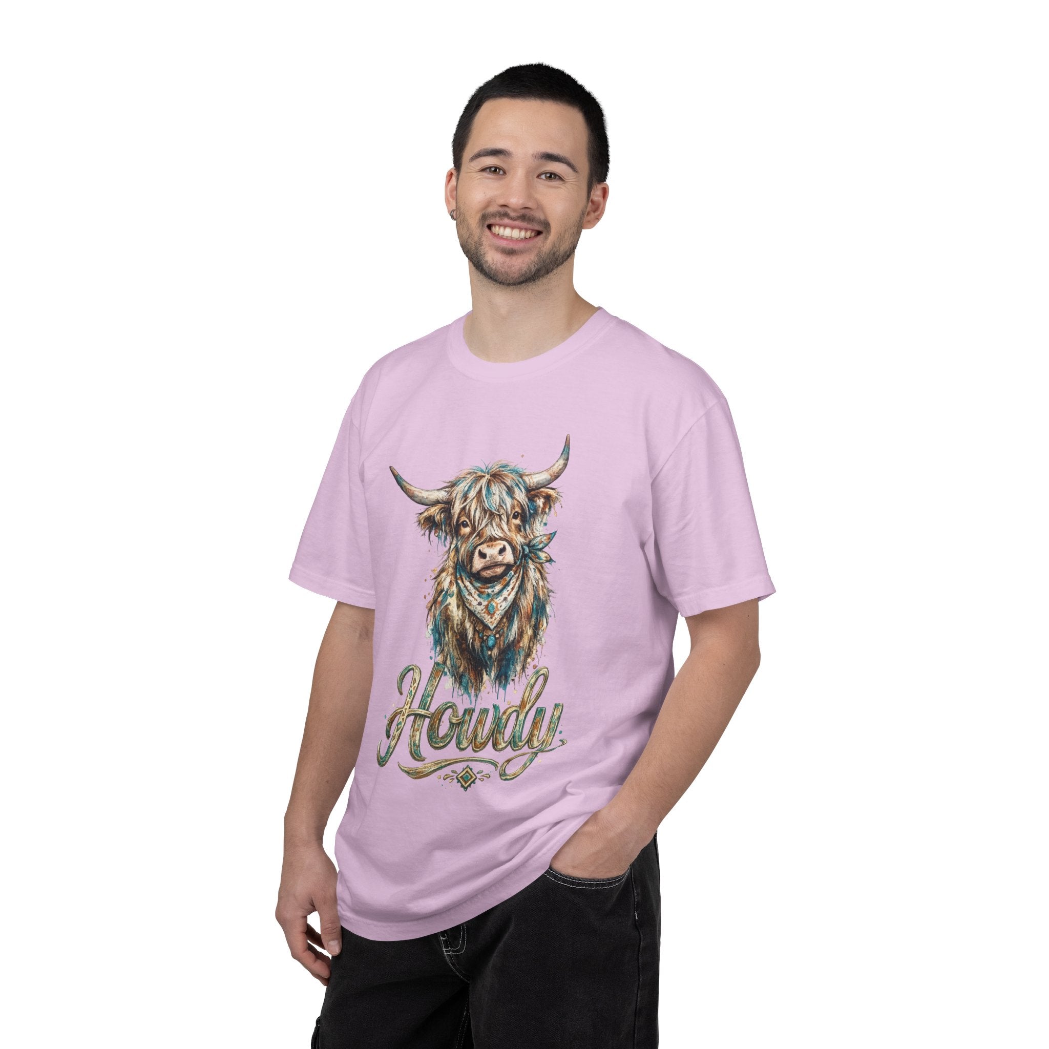 Howdy Highland Cow T-Shirt — Rustic Western Cow Graphic Tee