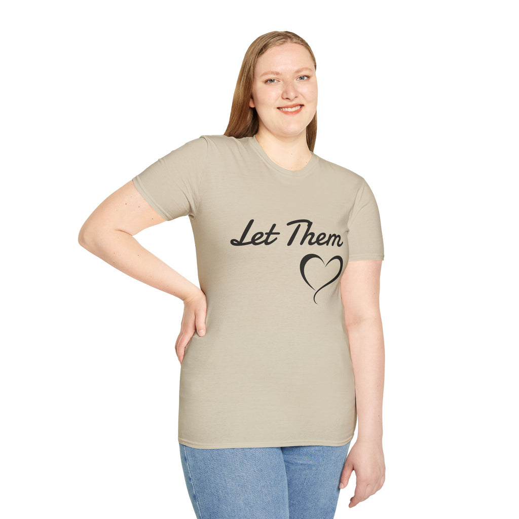 Let Them Heart T-Shirt — Inspirational Script Tee with Heart