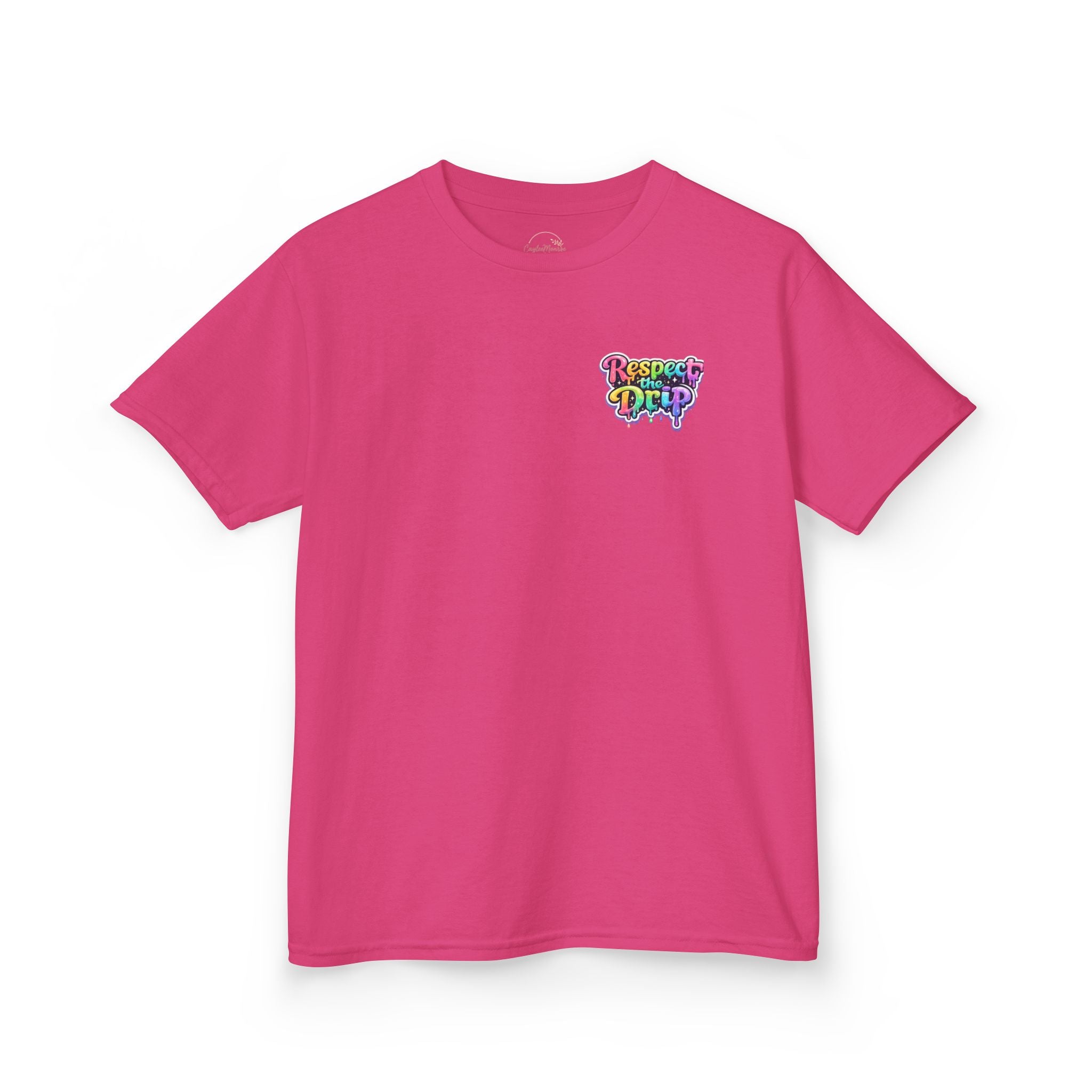 Kids Tee — Rainbow Drip Ice Cream Skull Graphic