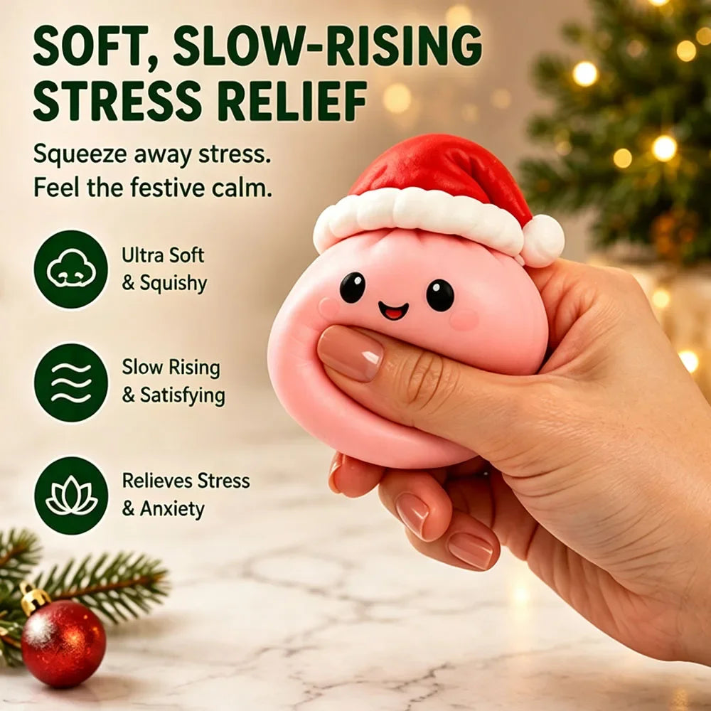 2026 Christmas Squishy Advent Calendar, Dumpling Slow Rebound Squishies Squeeze Sensory Gift, 24 Days Countdown Surprise Box